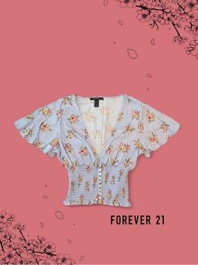 Forever 21 Lavender Floral Blouse